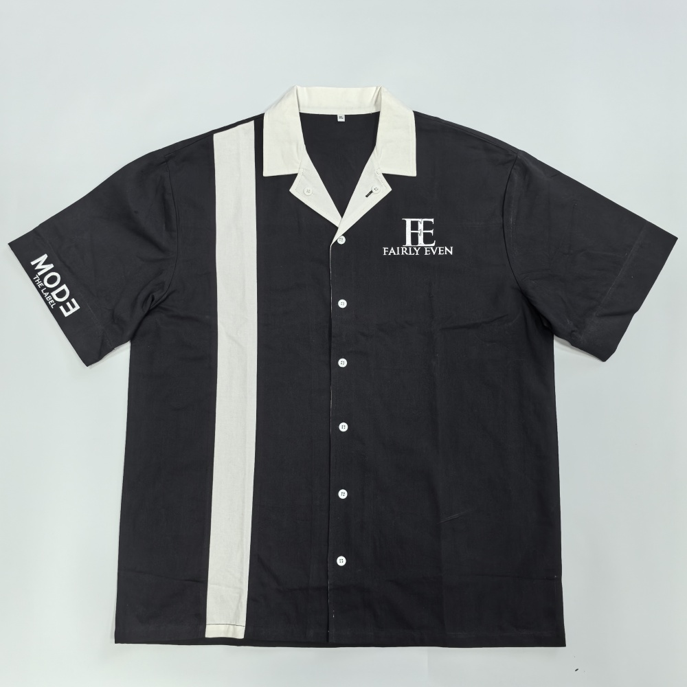 All-cotton short-sleeved woven shirt